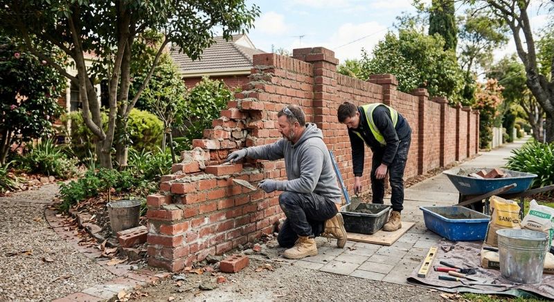 Brick Fence Repair in Columbus, GA