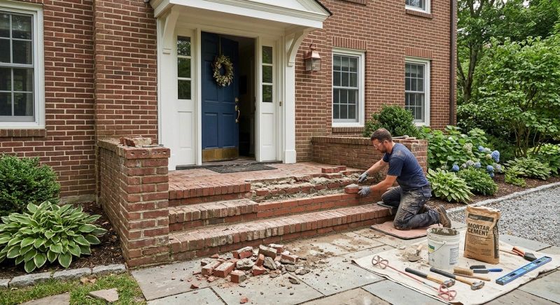 Brick Steps Repair in Columbus, GA
