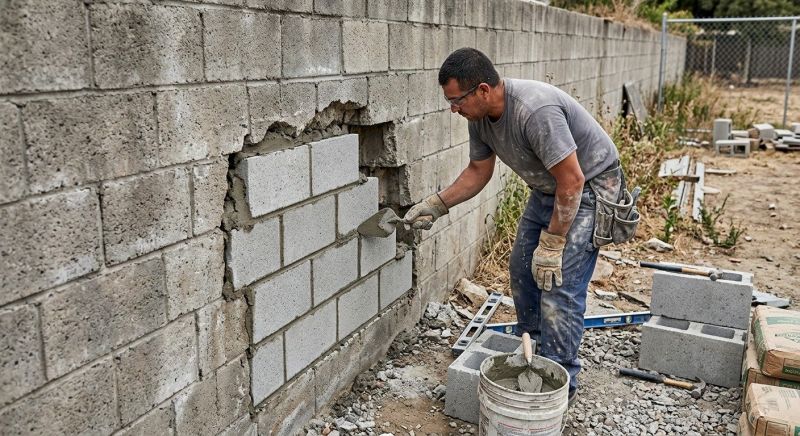 Concrete Block Repair in Upatoi, GA