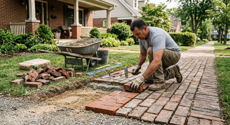 Entryway Brick Repair in Columbus, GA
